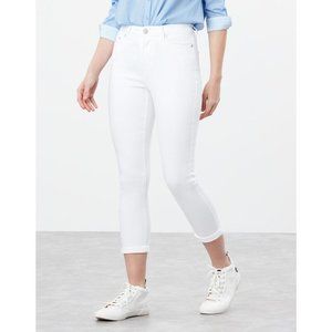 NWT Women Size 12 12x25 1/2 Joules White Monroe Cropped Skinny Stretch Jeans NEW